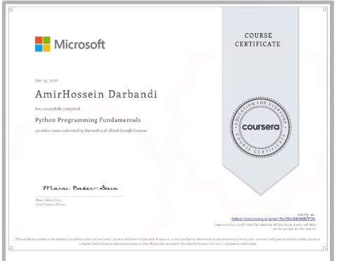 Microsoft Python Certificate